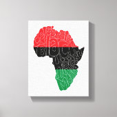Pan African Flag Black History Maand Art Design Canvas Afdruk (Voorkant)