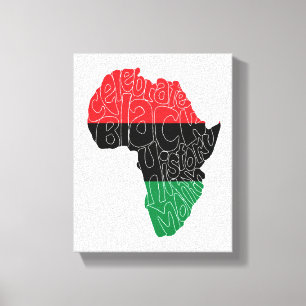 Pan African Flag Black History Maand Art Design Canvas Afdruk