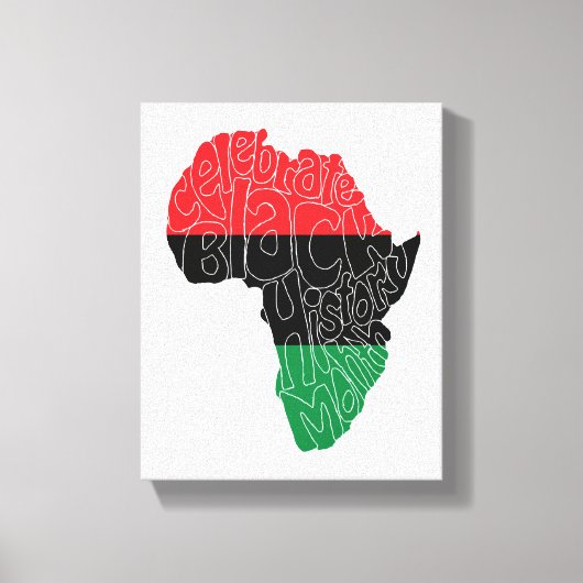 Pan African Flag Black History Maand Art Design Canvas Afdruk (Voorkant)