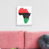 Pan African Flag Black History Maand Art Design Canvas Afdruk (Insitu (Woonkamer))