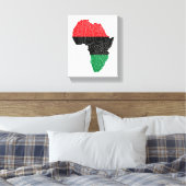 Pan African Flag Black History Maand Art Design Canvas Afdruk (Insitu (Slaapkamer))