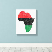 Pan African Flag Black History Maand Art Design Canvas Afdruk (Insitu (Houten vloer))