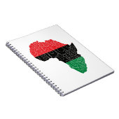 Pan African Flag Black History Maand Art Design Notitieboek (Rechterzijde)