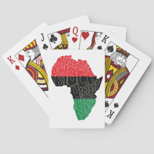 Pan African Flag Black History Maand Art Design Pokerkaarten