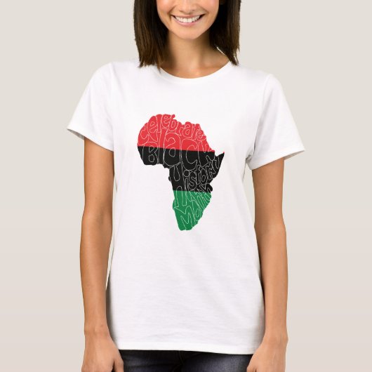 Pan African Flag Black History Maand Art Design T-shirt (Voorkant)