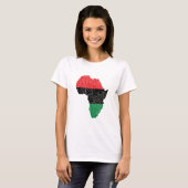 Pan African Flag Black History Maand Art Design T-shirt (Voorkant volledig)
