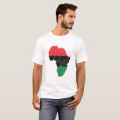 Pan African Flag Black History Maand Art Design T-shirt (Voorkant volledig)