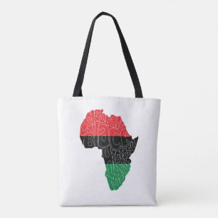 Pan African Flag Black History Maand Art Design Tote Bag