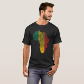 Pan African Flag Fingerprint Black History Month P T-shirt (Voorkant volledig)