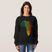 Pan African Flag Fingerprint Black History Month P Trui (Voorkant volledig)