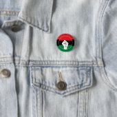 Pan African flag Fist, Afro American Black history Ronde Button 3,2 Cm (In situ)