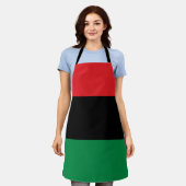 Pan African Flag, Happy Kwanzaa All-Over Schort (Gedragen)