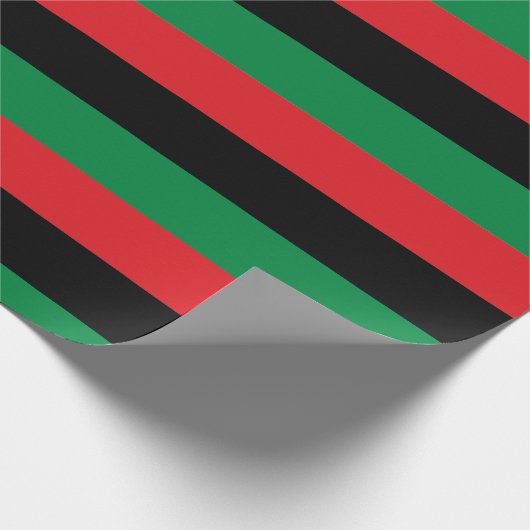 Pan African Flag, Happy Kwanzaa Cadeaupapier (Hoek)