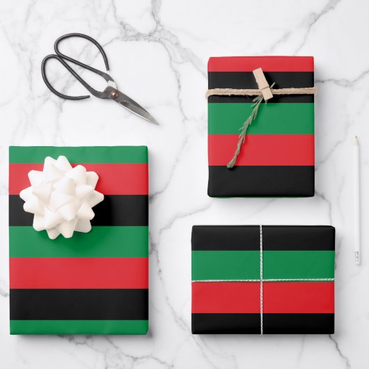 Pan African Flag, Happy Kwanzaa Inpakpapier Vel (Voorkant)