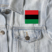 Pan African Flag, Happy Kwanzaa Vierkante Button 5,1 Cm (In situ)