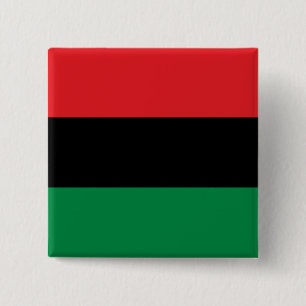 Pan African Flag, Happy Kwanzaa Vierkante Button 5,1 Cm
