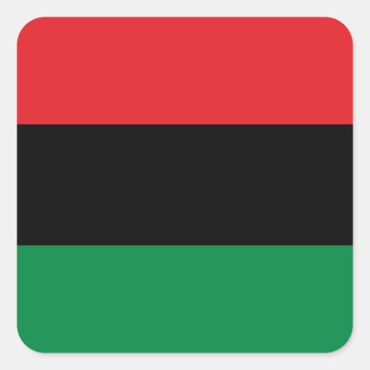 Pan African Flag, Happy Kwanzaa Vierkante Sticker (Voorkant)