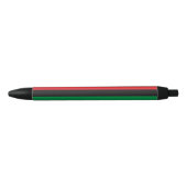 Pan African Flag, Happy Kwanzaa Zwarte Inkt Pen (Voorkant)