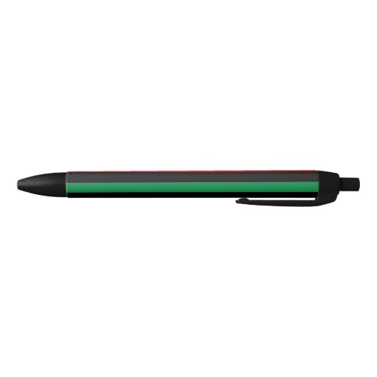 Pan African Flag, Happy Kwanzaa Zwarte Inkt Pen (Bodem)