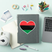 Pan African flag heart Afro American Black history Sticker (iPad Cover)