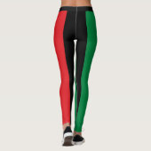 Pan African Flag mode Heart & Unia Symbol Leggings (Achterkant)