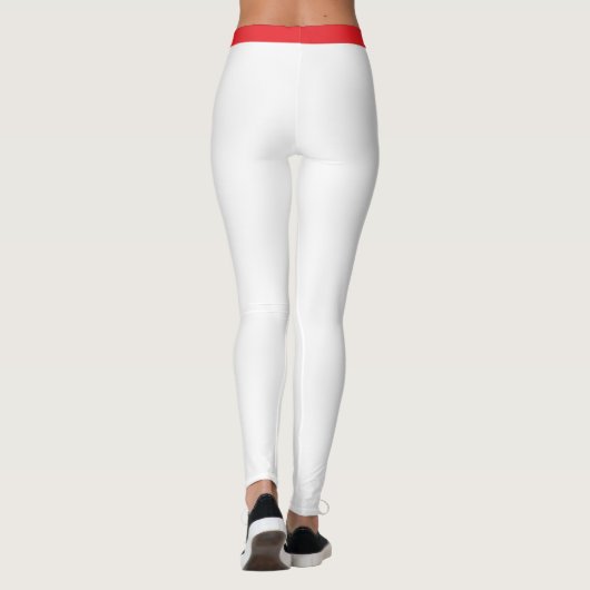 Pan African Flag mode & Unia Symbol / white Leggings (Achterkant)