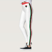 Pan African Flag mode & Unia Symbol / white Leggings (Links)