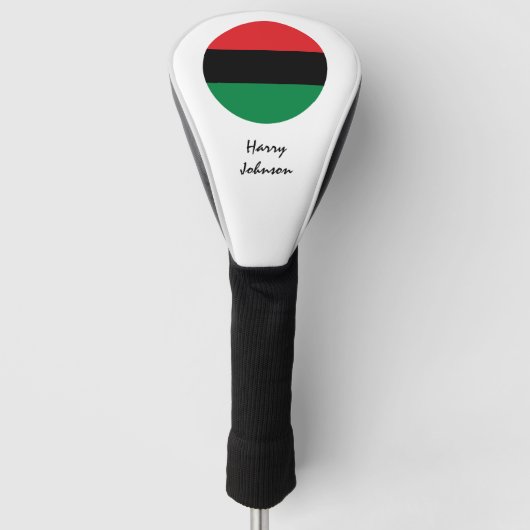 Pan African Flag Monogrammed golfing & UNIA / Golfheadcover (Voorkant)