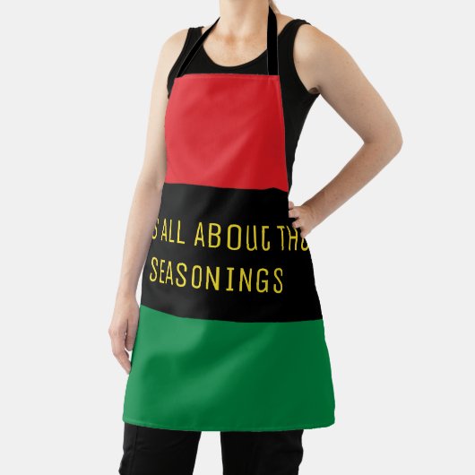 Pan African Flag, Seasonings All Apron Schort (Insitu)
