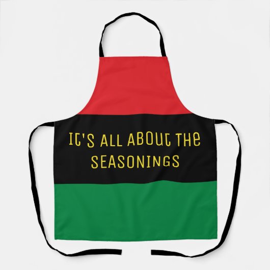 Pan African Flag, Seasonings All Apron Schort (Voorkant)