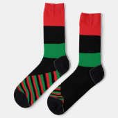 Pan African Flag Socks, Unia Flag Symbol / Kwanzaa Sokken (Links)