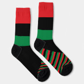Pan African Flag Socks, Unia Flag Symbol / Kwanzaa Sokken (Rechts)