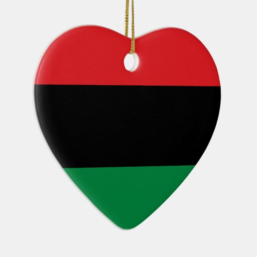 Pan African Flag & Unia Flag Symbol /Kwanzaa Heart Keramisch Ornament (Rechts)