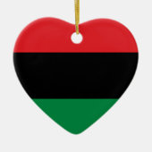 Pan African Flag & Unia Flag Symbol /Kwanzaa Heart Keramisch Ornament (Voorkant)