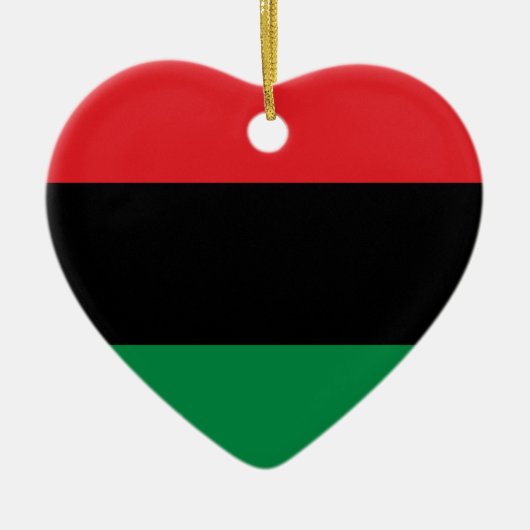 Pan African Flag & Unia Flag Symbol /Kwanzaa Heart Keramisch Ornament (Voorkant)