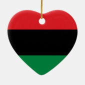 Pan African Flag & Unia Flag Symbol /Kwanzaa Heart Keramisch Ornament (Achterkant)