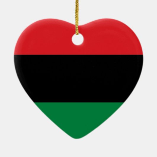 Pan African Flag & Unia Flag Symbol /Kwanzaa Heart Keramisch Ornament (Achterkant)