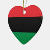 Pan African Flag & Unia Flag Symbol /Kwanzaa Heart Keramisch Ornament (Links)