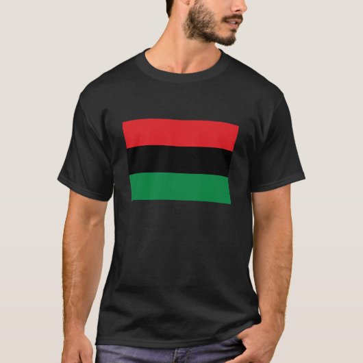 Pan African Flag & Unia Flag, symbool T-shirt (Voorkant)