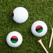 Pan African Flag & UNIA golfing / Golf Ball Golfballen (Insitu Gras)