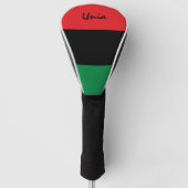 Pan African Flag & UNIA golfing / Sport Golfheadcover (Voorkant)