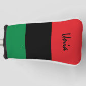 Pan African Flag & UNIA golfing / Sport Golfheadcover (Voorkant)