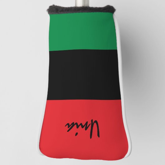 Pan African Flag & UNIA golfing / Sport Golfheadcover (Draai 90)
