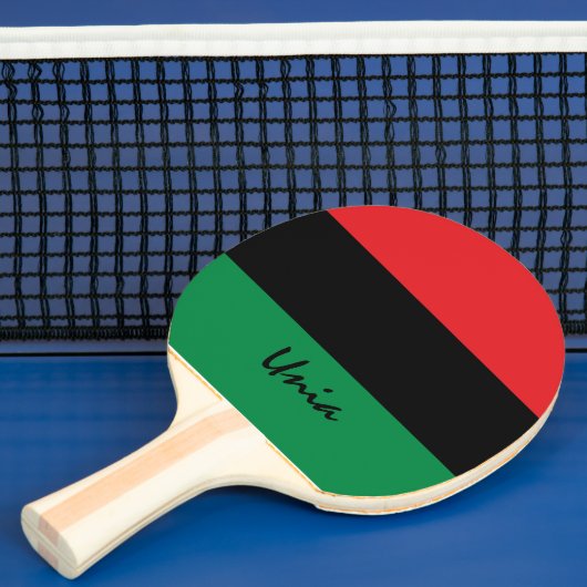 Pan African Flag & UNIA Sport Tafeltennisbatje (Insitu)