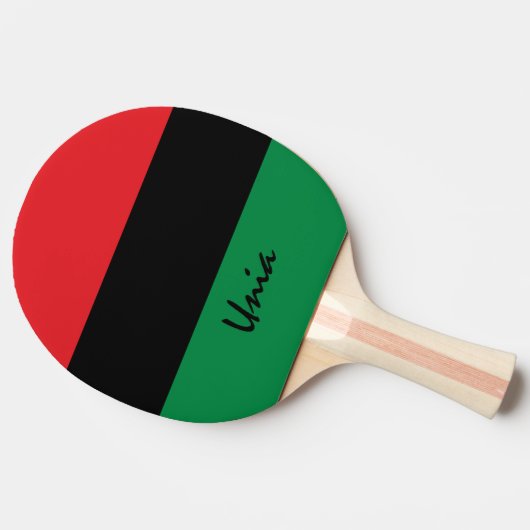 Pan African Flag & UNIA Sport Tafeltennisbatje (Zijkant)