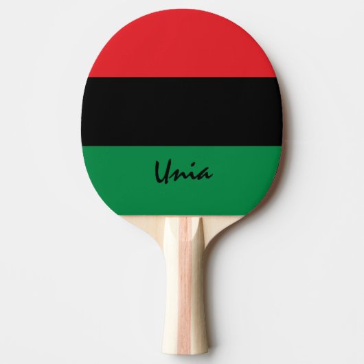 Pan African Flag & UNIA Sport Tafeltennisbatje (Voorkant)