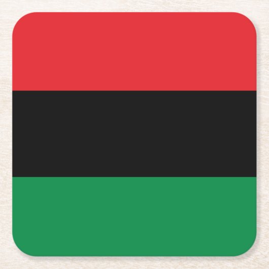 Pan African Flag & Unia Symbol / party Kartonnen Onderzetters (Voorkant)