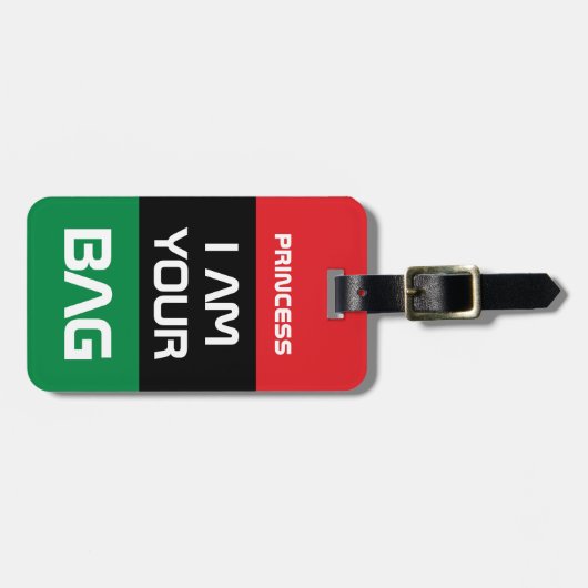 Pan African Flag & Unia Symbol / Persoonlijke tas Bagagelabel (Voorkant horizontaal)