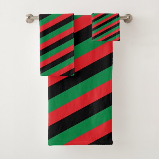 Pan African Flag & Unia Symbol / sport fan Bad Handdoek (Insitu)