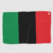 Pan African Flag & Unia Symbol / sport fan Golfhanddoek (Horizontaal)